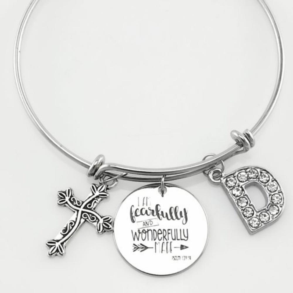 Christians adjustable charm bracelet